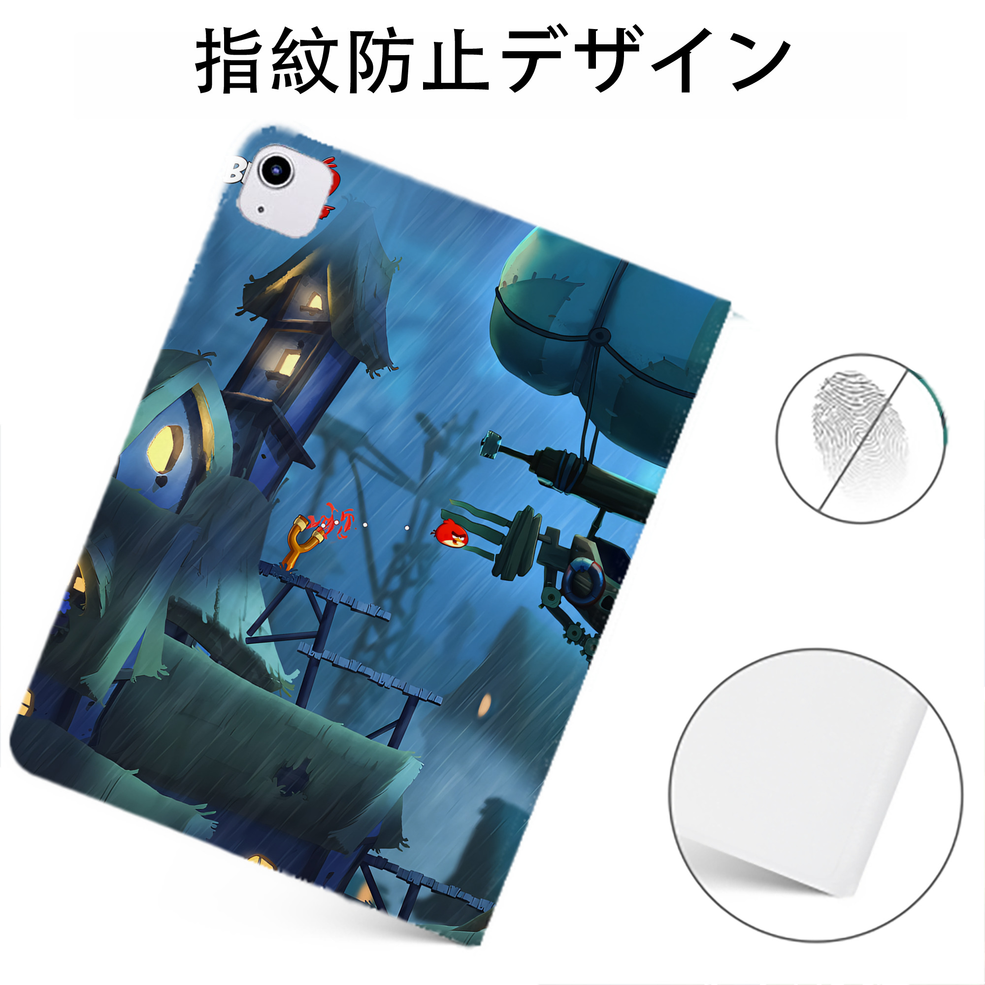 （画像用） Angry Birds アングリーバード IPadケース ペンホルダー付き ブックスタイルデザイン